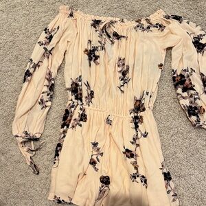 Free People Floral Off-Shoulder Romper